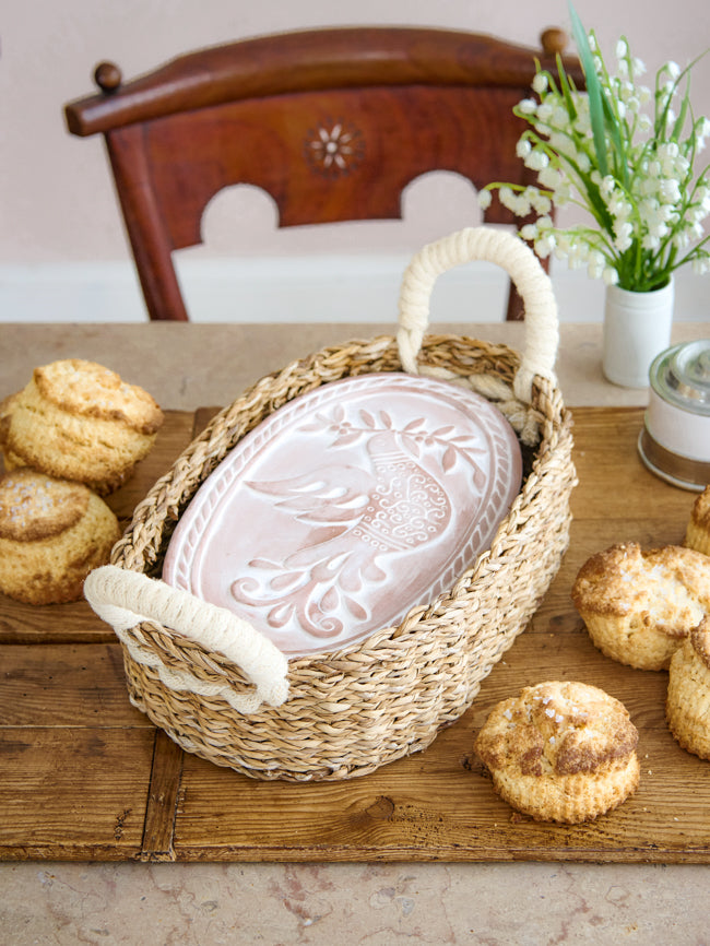 Bread Warmer and Wicker Basket Weston Table