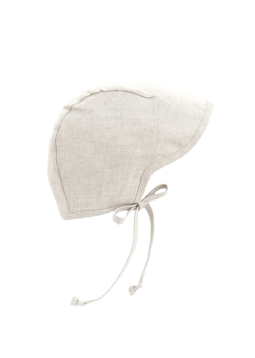 Briar Baby Brimmed Sand Linen Bonnet Weston Table