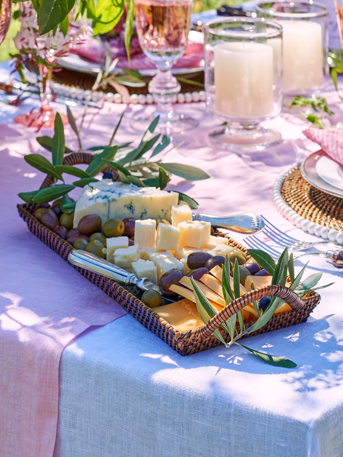 Calaisio Rectangular Glass Serving Tray Weston Table