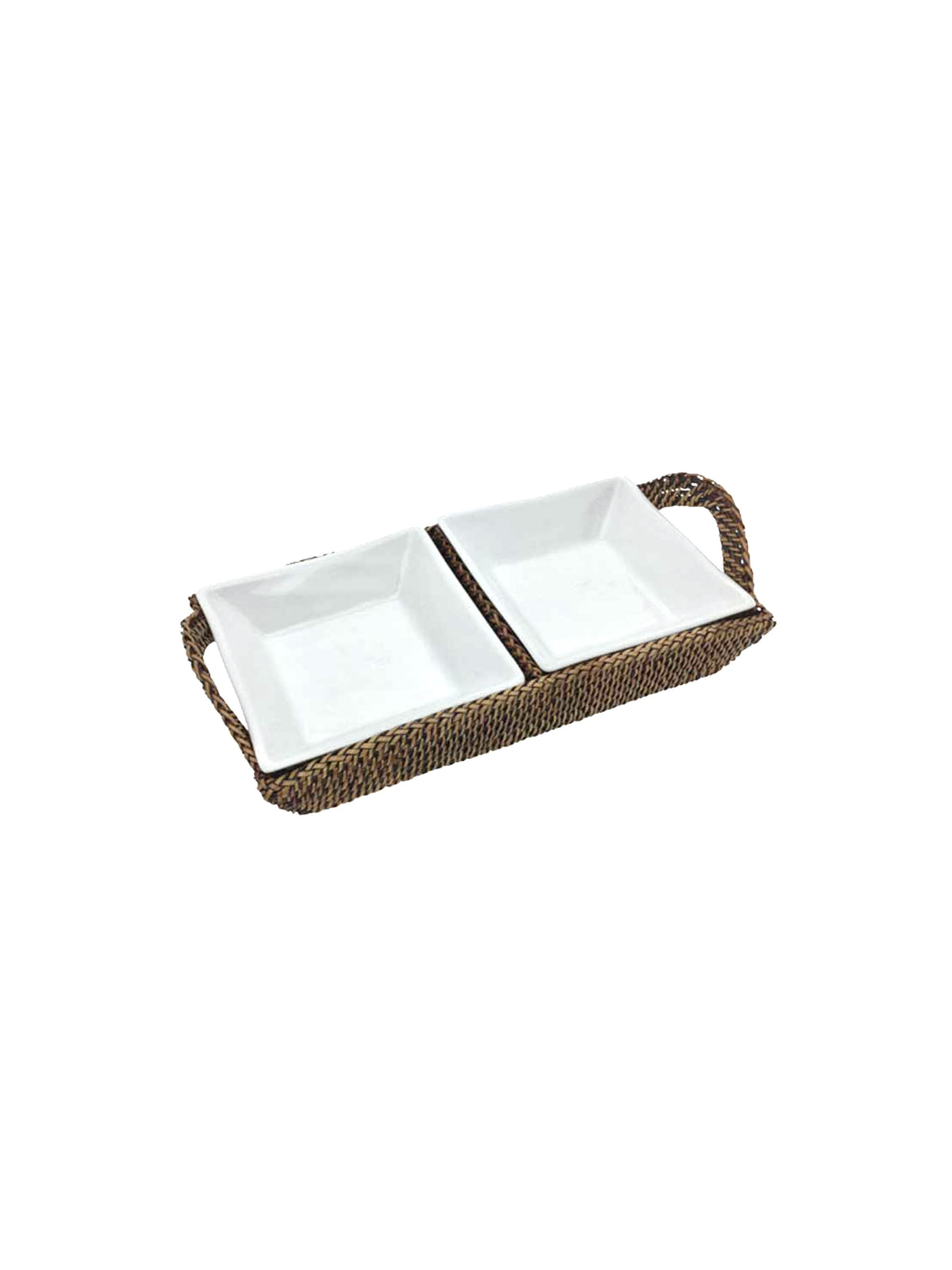 Calaisio Rectangular Tray Sectional Server with Porcelain Dishes Weston Table