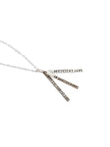 Chocolate & Steel Long-Bar Quote Necklace John Muir Into the Forest I Go Silver Weston Table