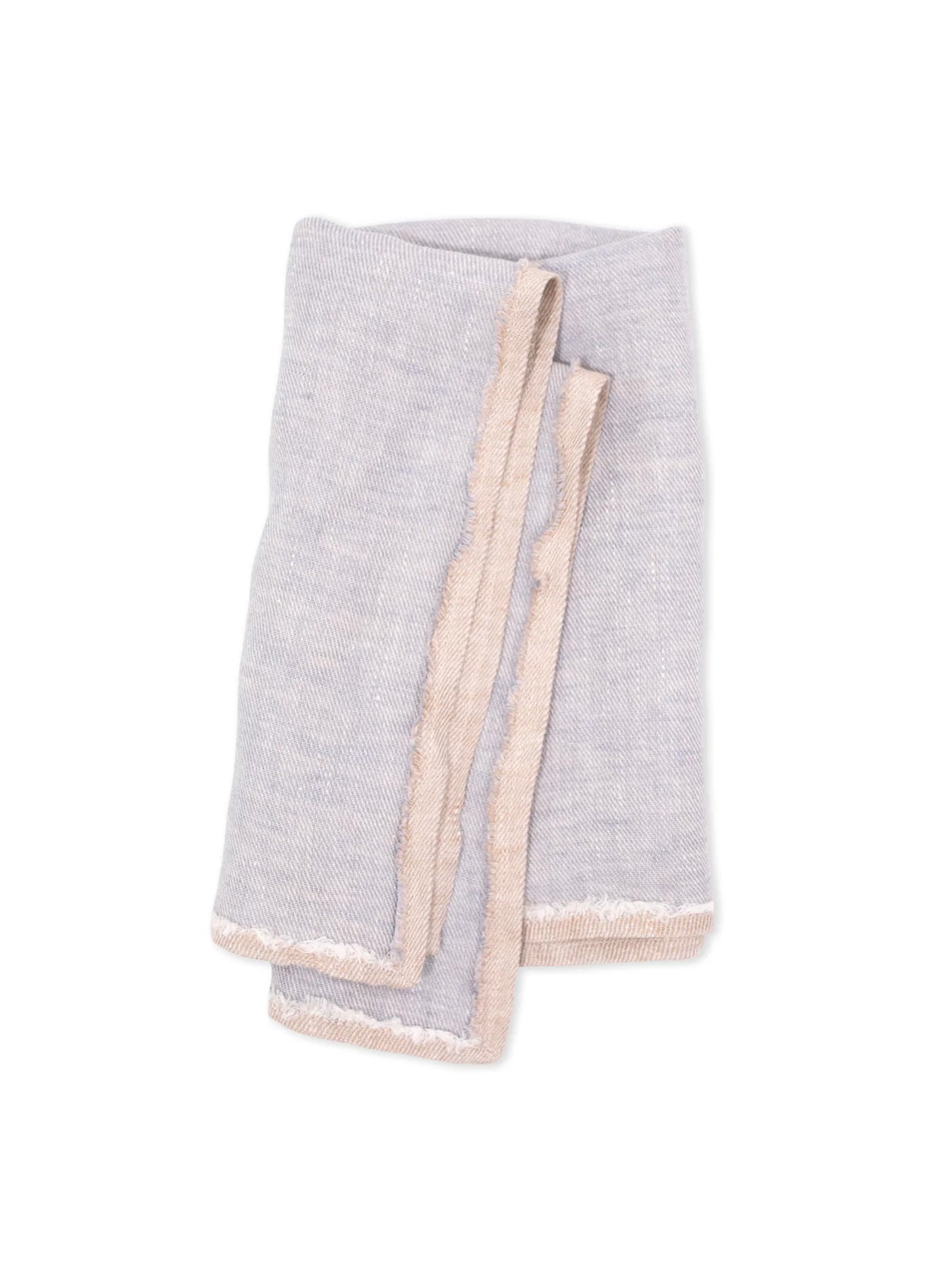 Double Sided Linen Dinner Napkins Linen and Blue Weston Table