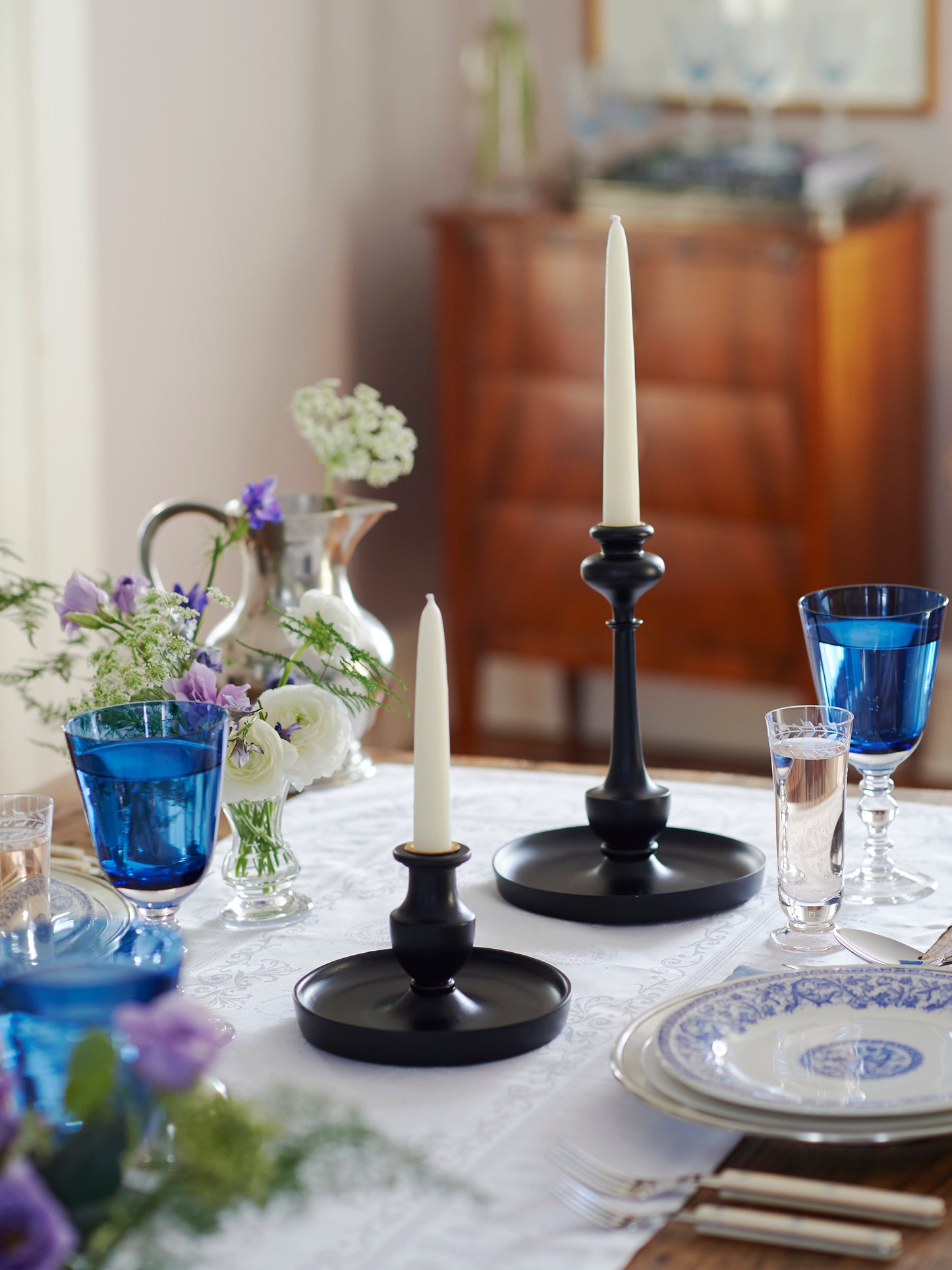 Ebony Candlesticks Weston Table