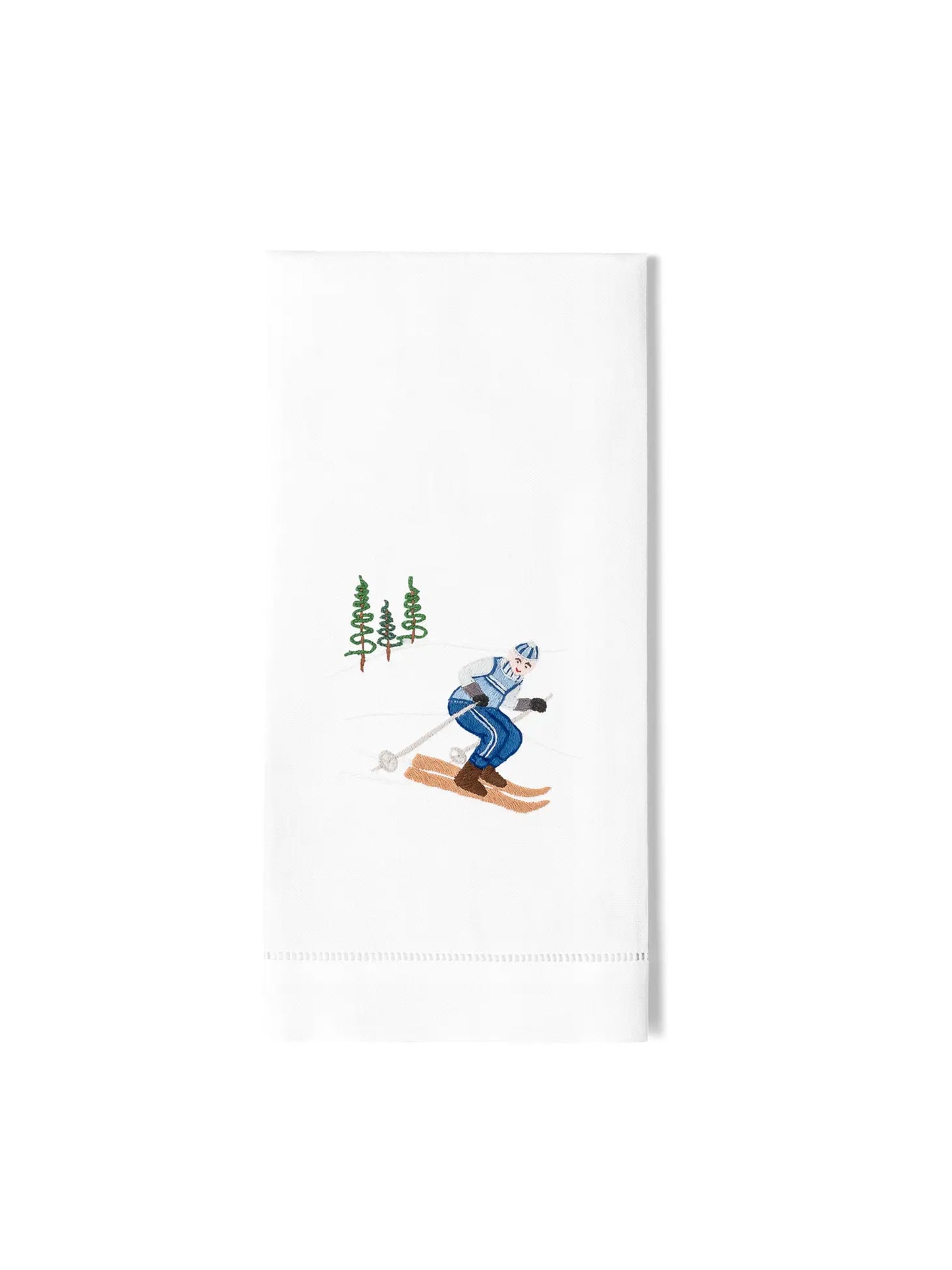 Embroidered Jack and Jill Skier Hand Towel Set Weston Table