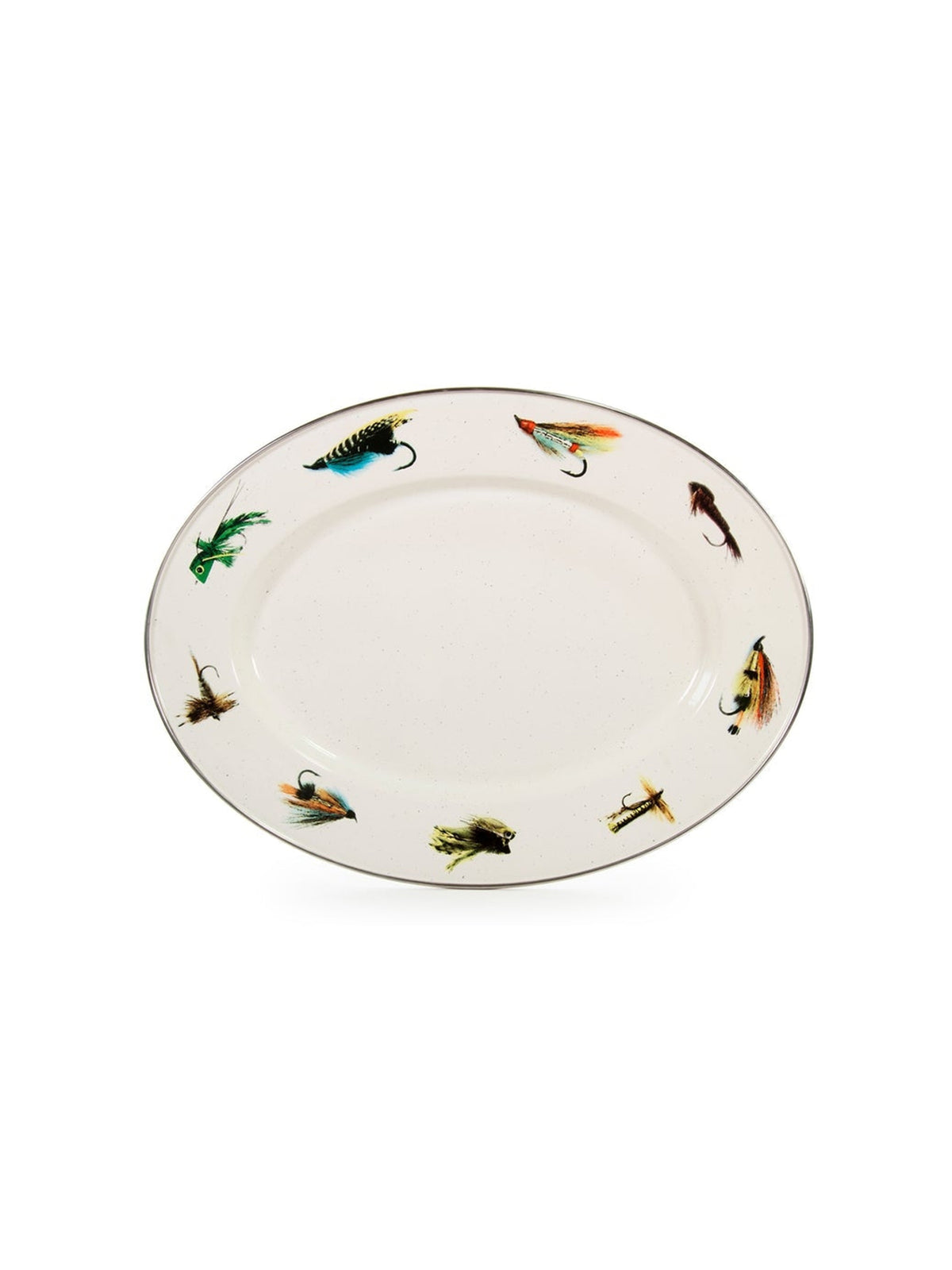 Enamelware Fishing Fly Oval Platter Weston Table