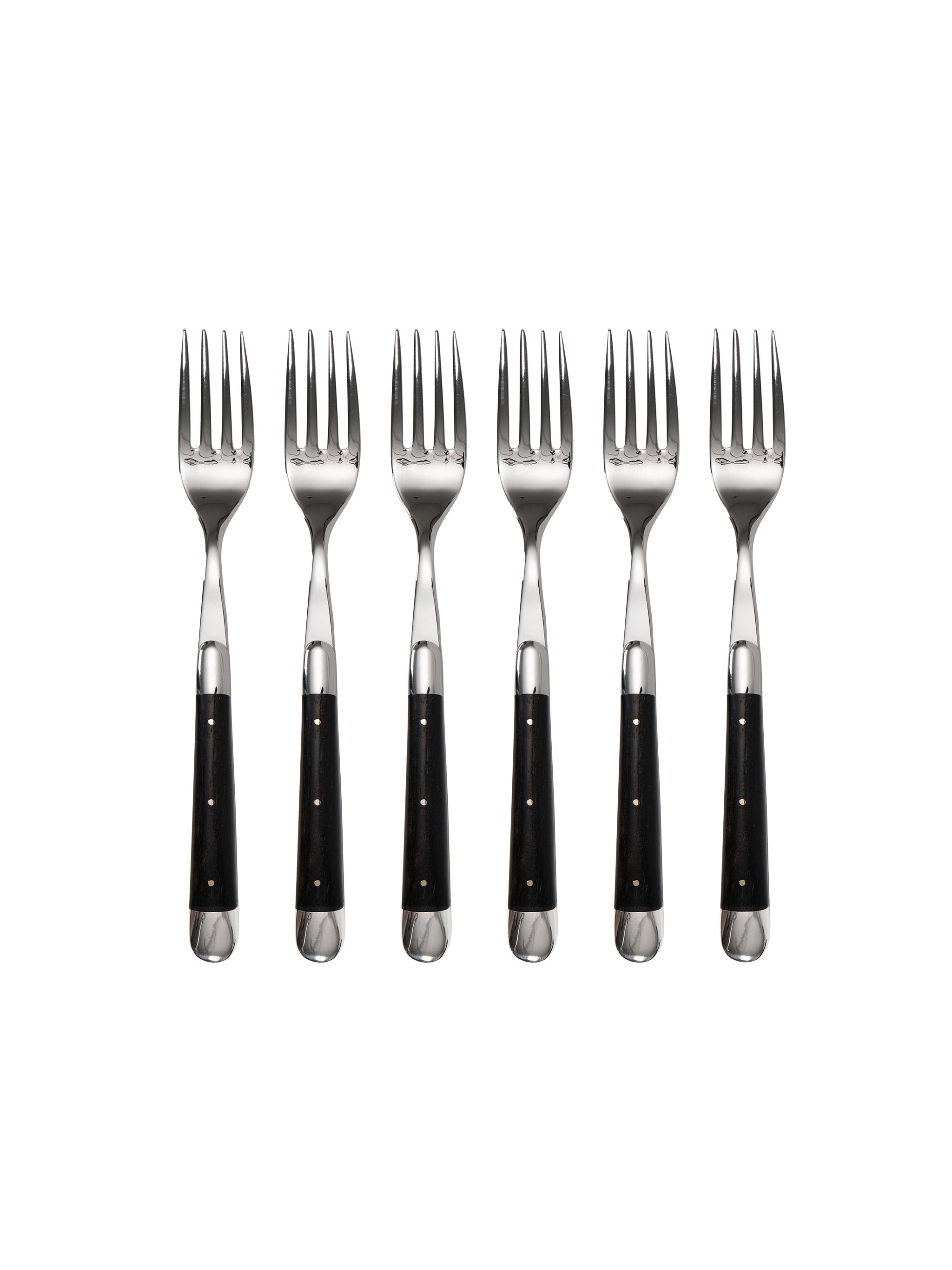 Shop the Forge de Laguiole Ebony Wood Steak Knife Set at Weston Table