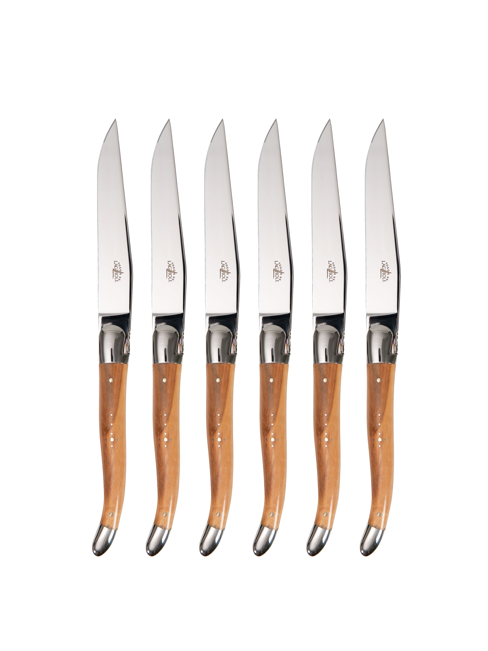 Laguiole White 6-Piece Steak Knives Set -Thiers France