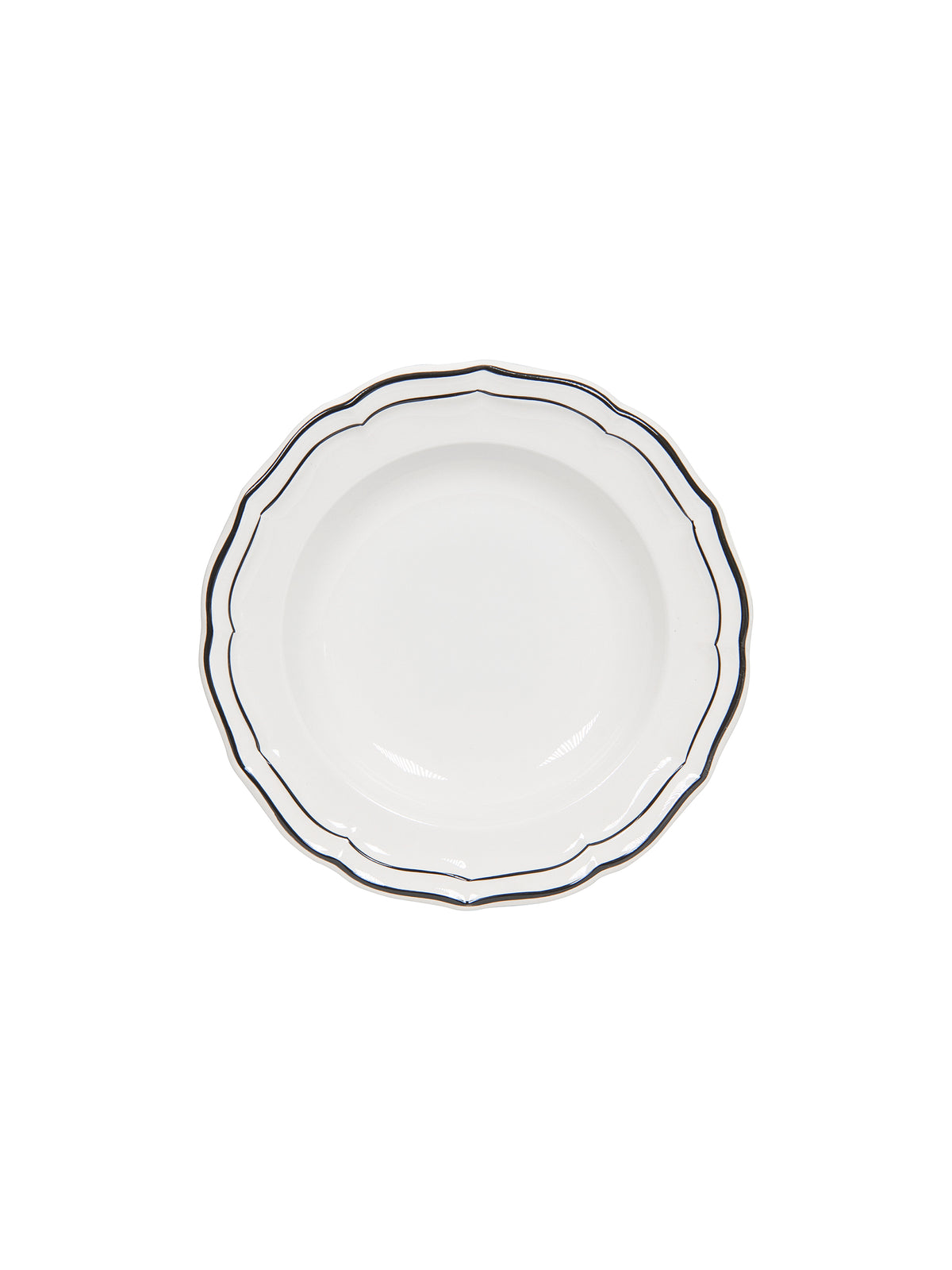 Gien Filet Midnight Soup Plate Plain Weston Table