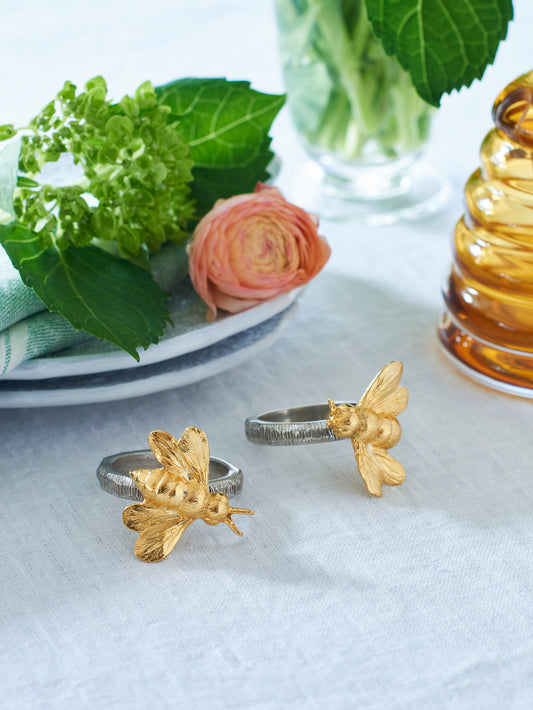 Gold Bee Napkin Rings Weston Table