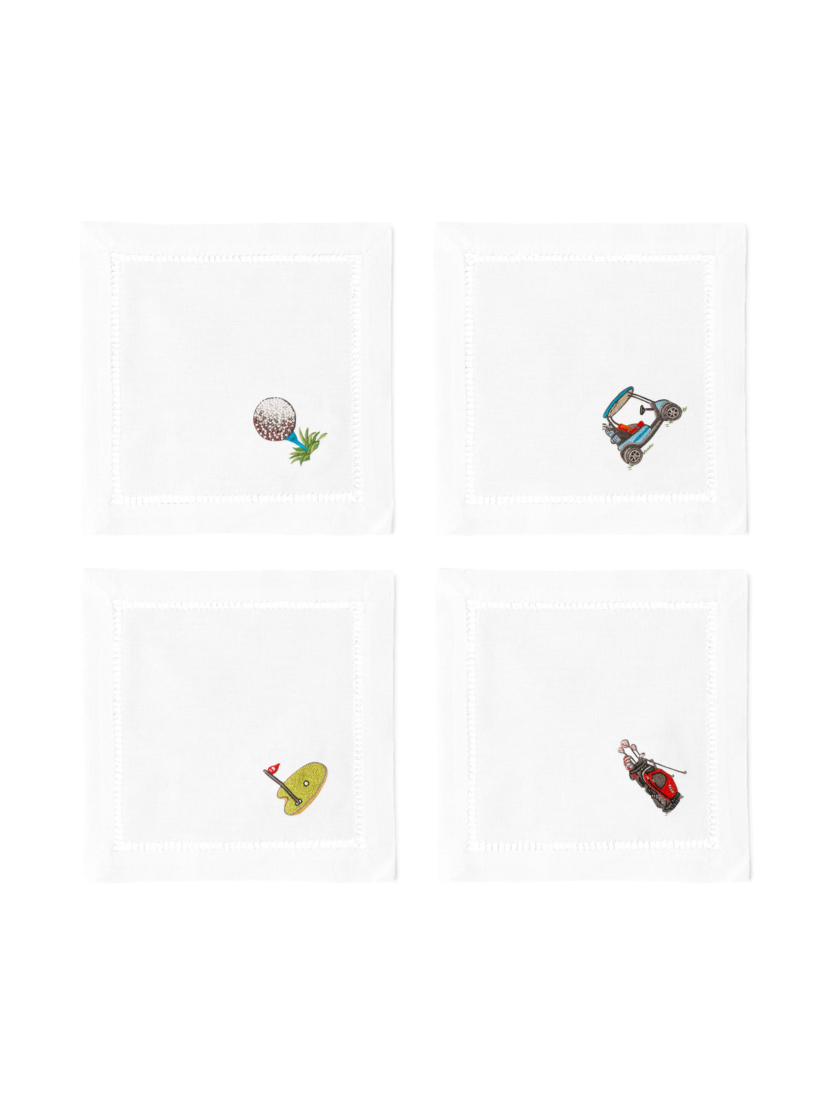 Embroidered Golf Cocktail Napkins
