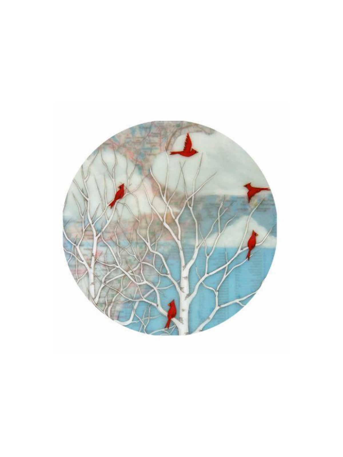 Winter Bird Ornaments Heading North Weston Table