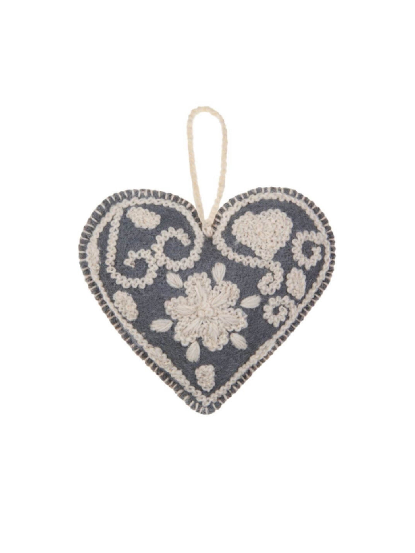 Heart Wool Felt Ornaments Weston Table