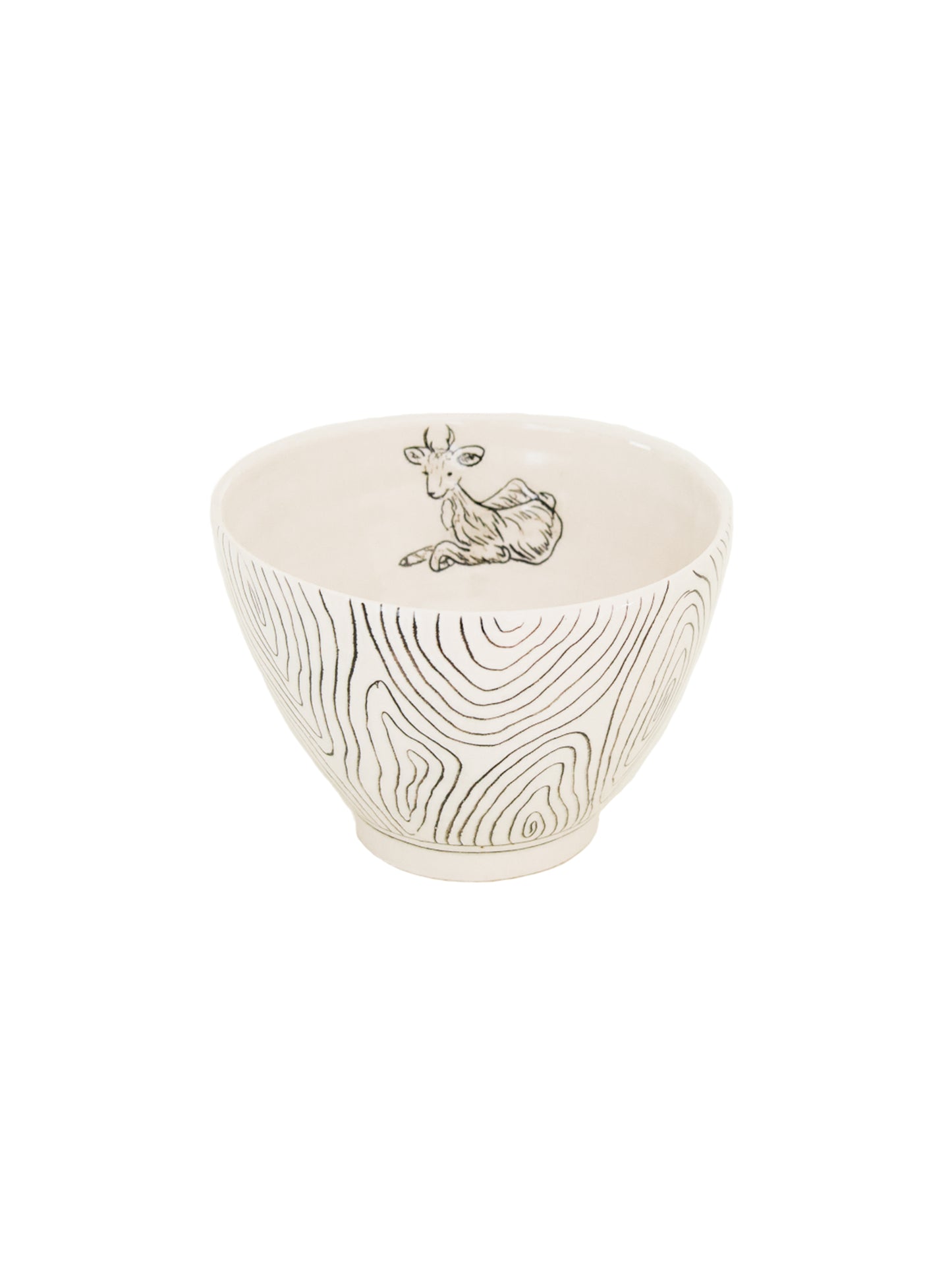 Hope + Mary Woodland Animal Bowl with Bark Deer Weston Table