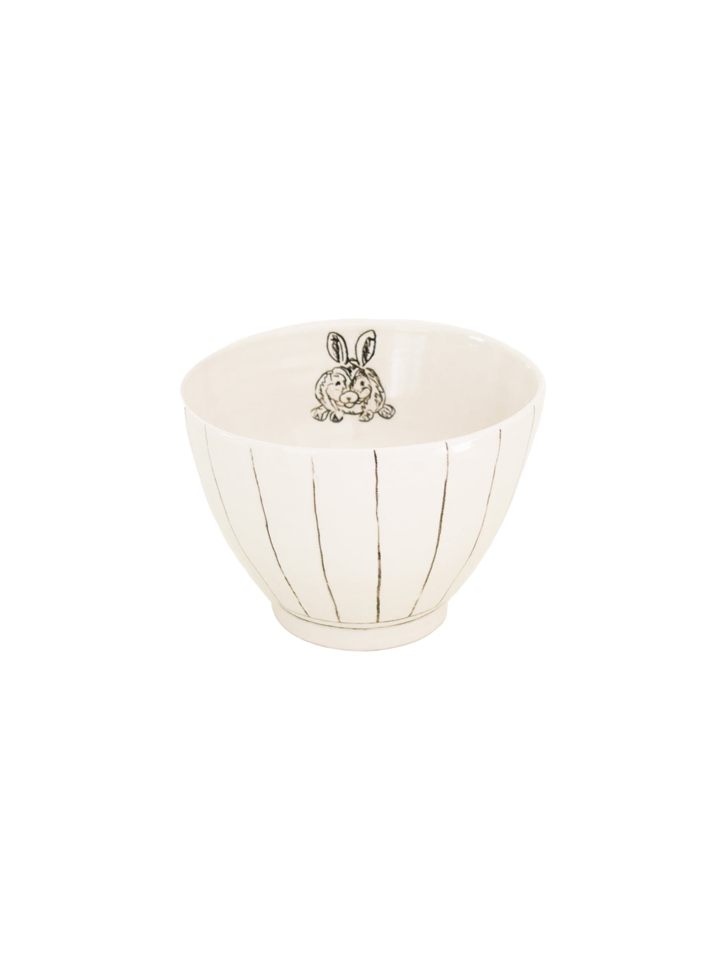 Hope + Mary Woodland Animal Bowl with Lines Rabbit Weston Table