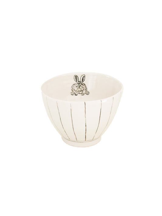 Hope + Mary Woodland Animal Bowl with Lines Rabbit Weston Table