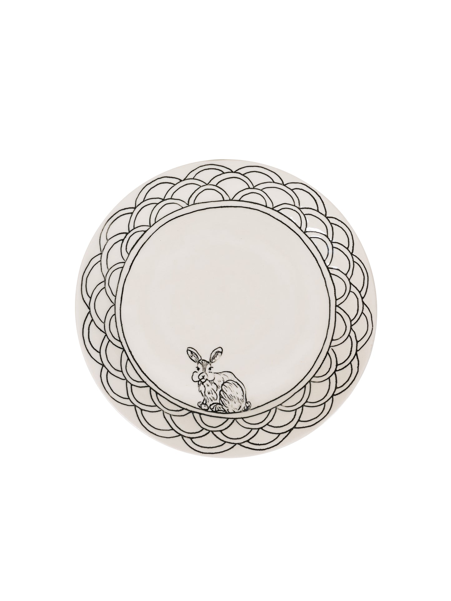 Hope and Mary Woodland Animal Arched Flower Salad Plate Rabbit Weston Table