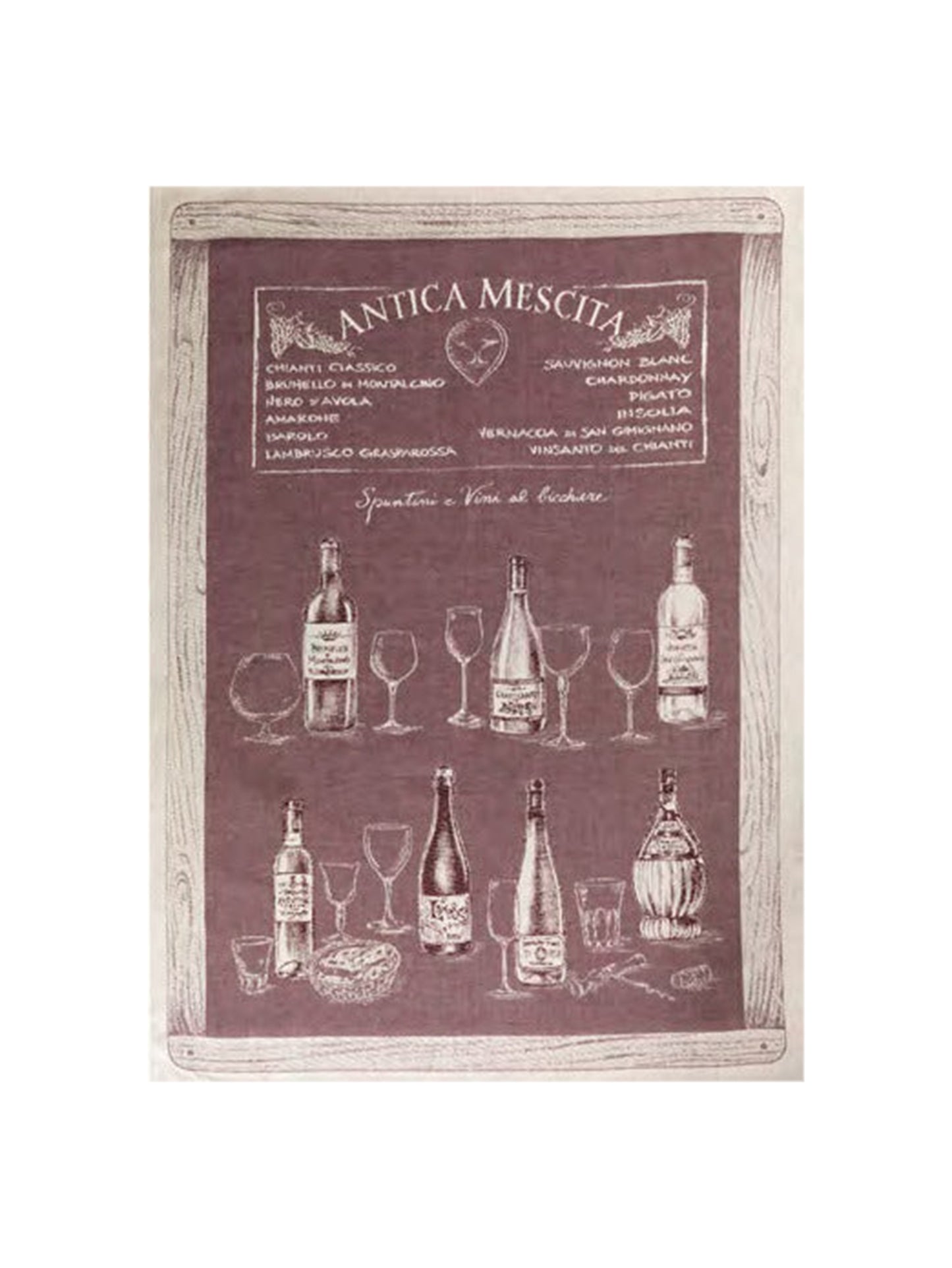 Italian Wine Bar Kitchen Towel Red Weston Table