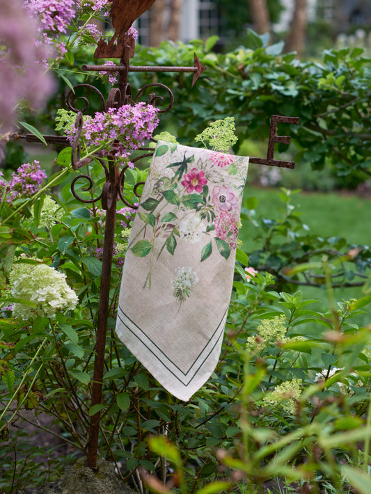 La Vie en Rose Linen Kitchen Towel Weston Table
