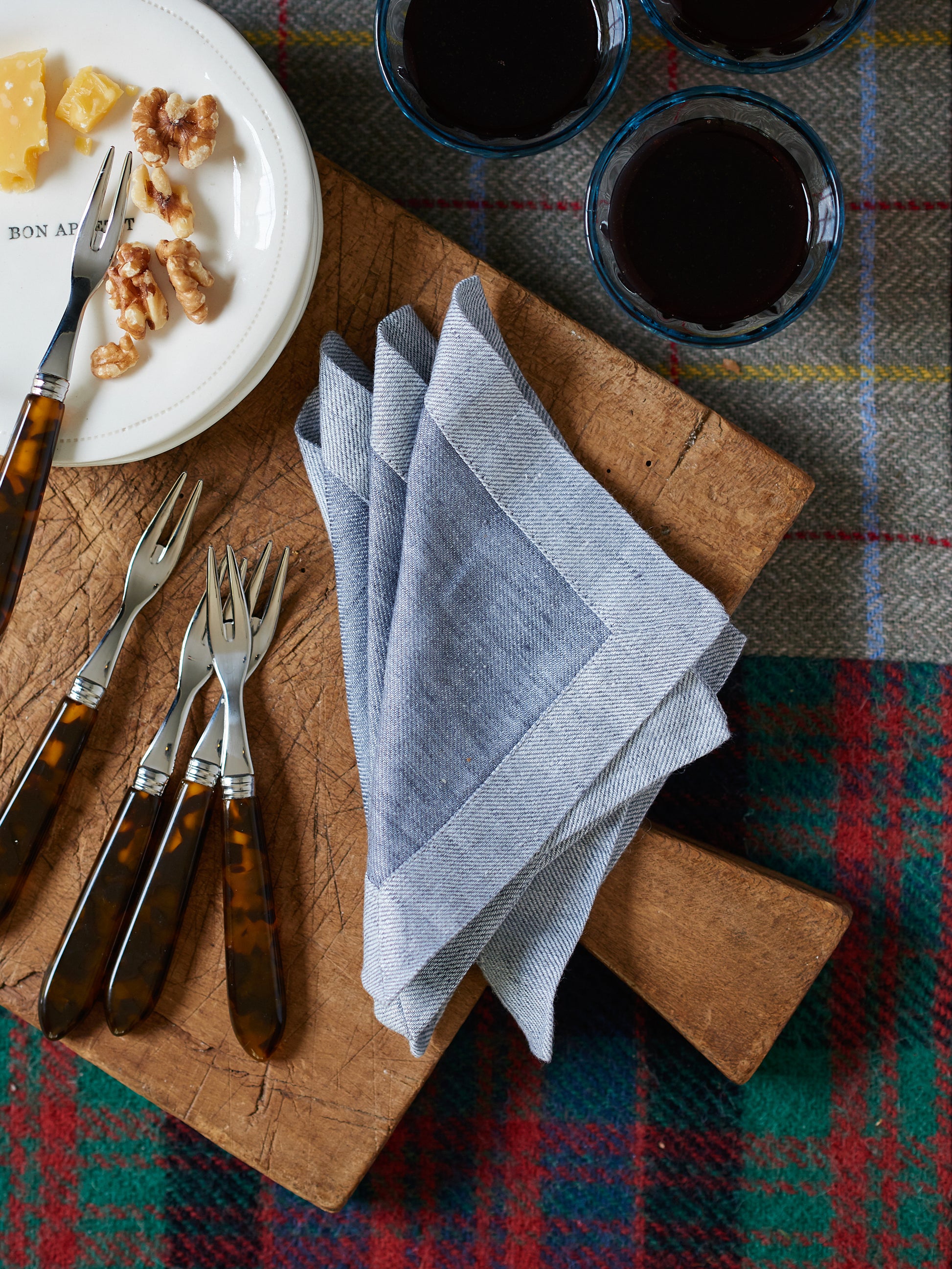 Libeco Frascati Gray Linen Collection Cocktail Napkins Weston Table