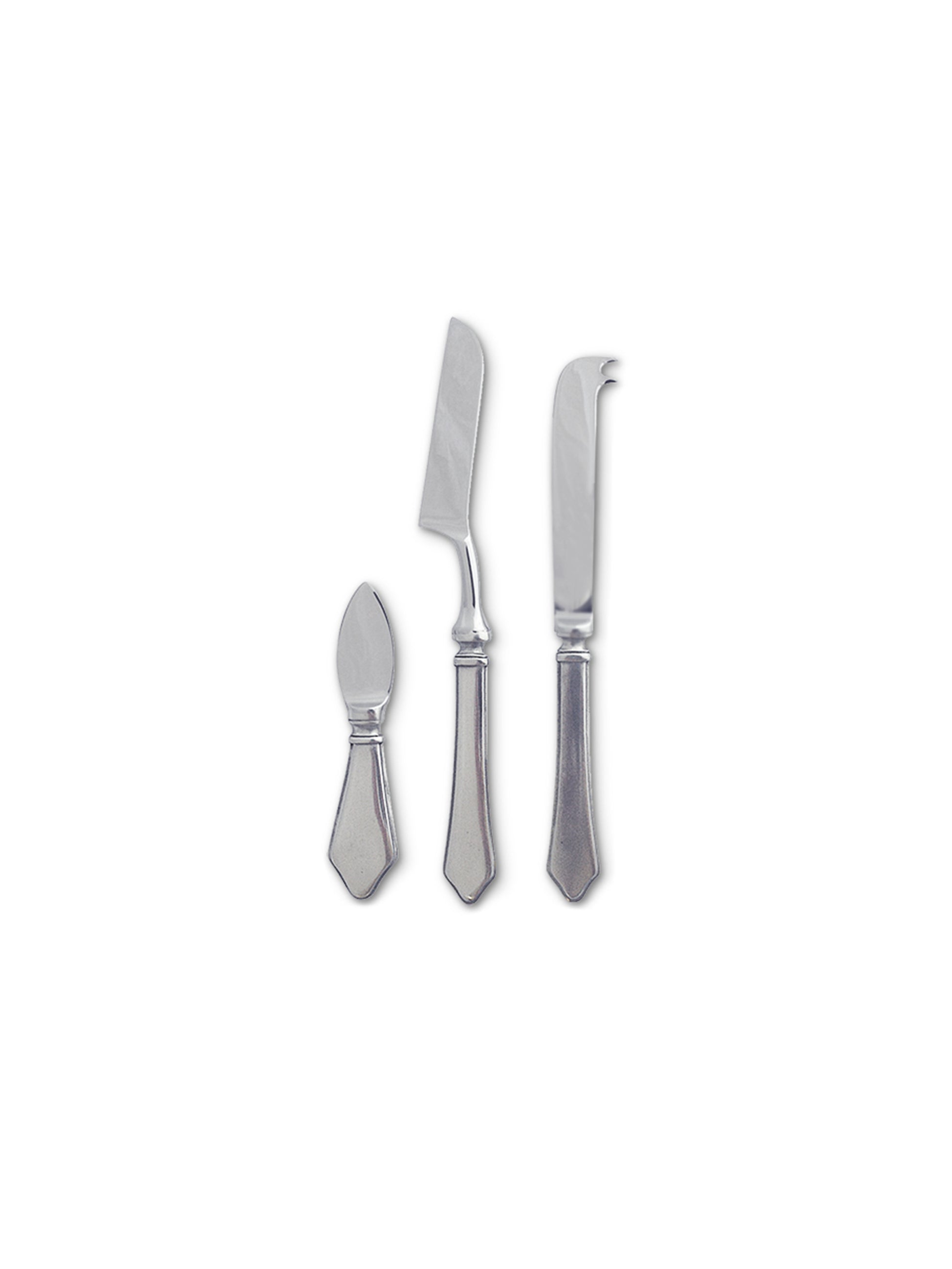 MATCH Pewter 3 Piece Cheese Knife Set Weston Table
