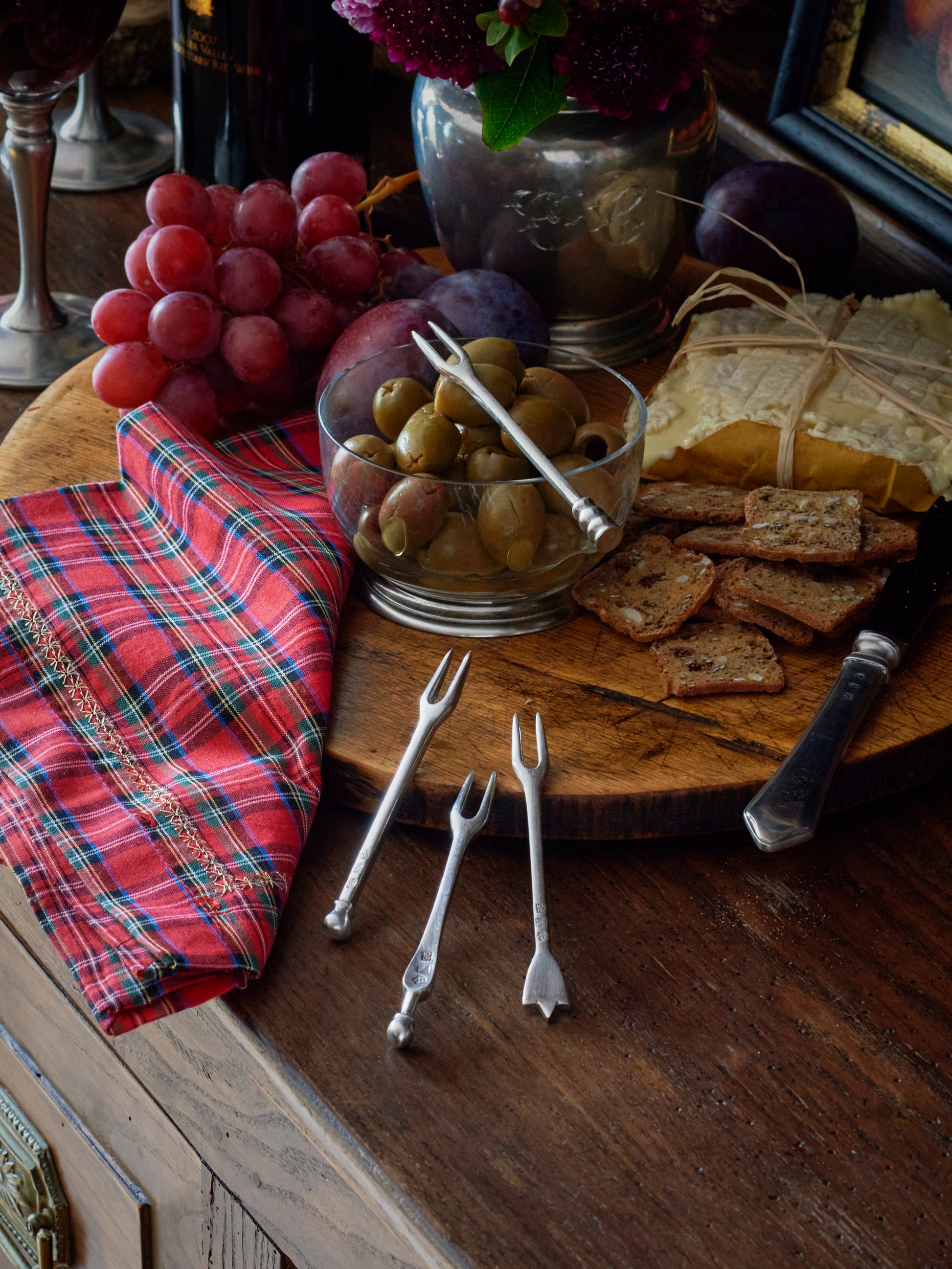 MATCH Pewter Assorted Olive Cocktail Forks Weston Table