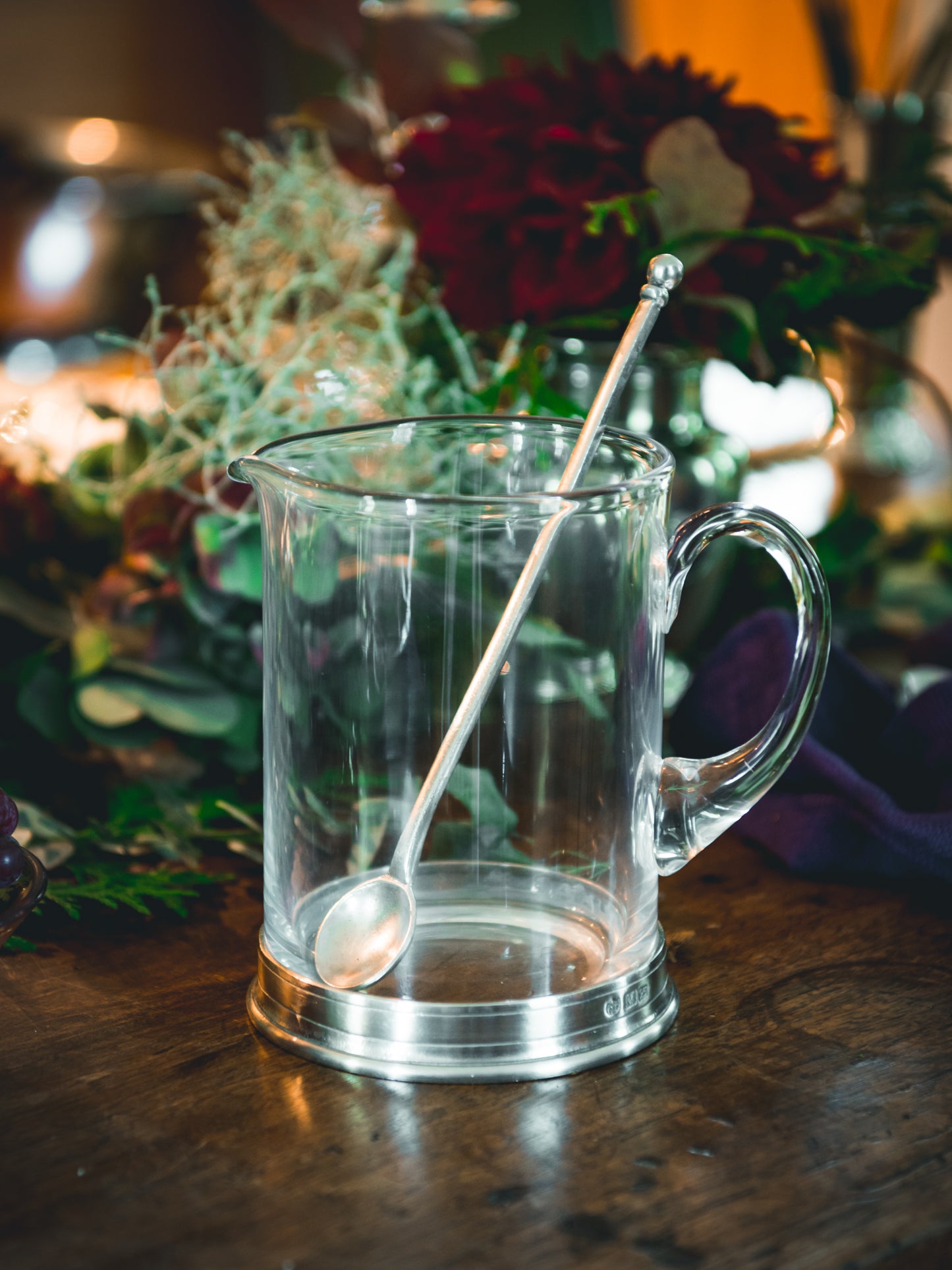 MATCH Pewter Crystal Branch Bar Pitcher Weston Table