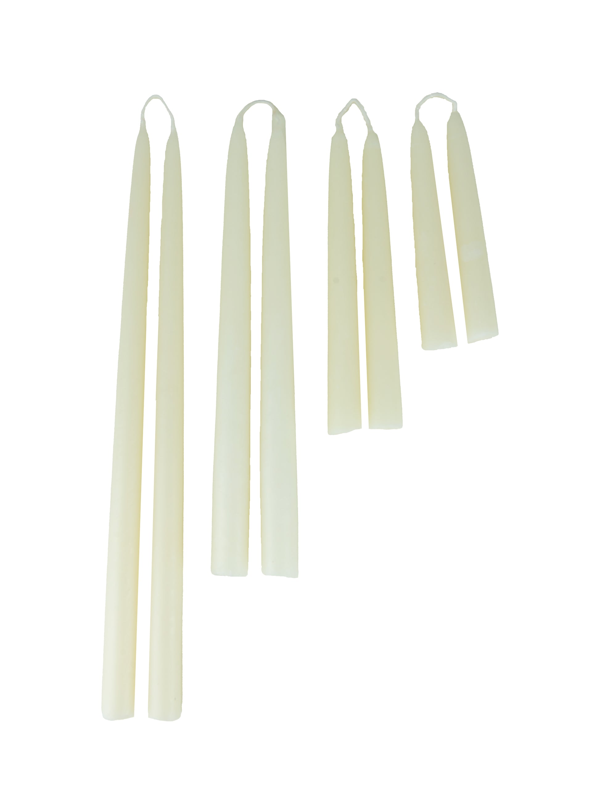 MATCH Pewter Beeswax Taper Candles Ivory Weston Table