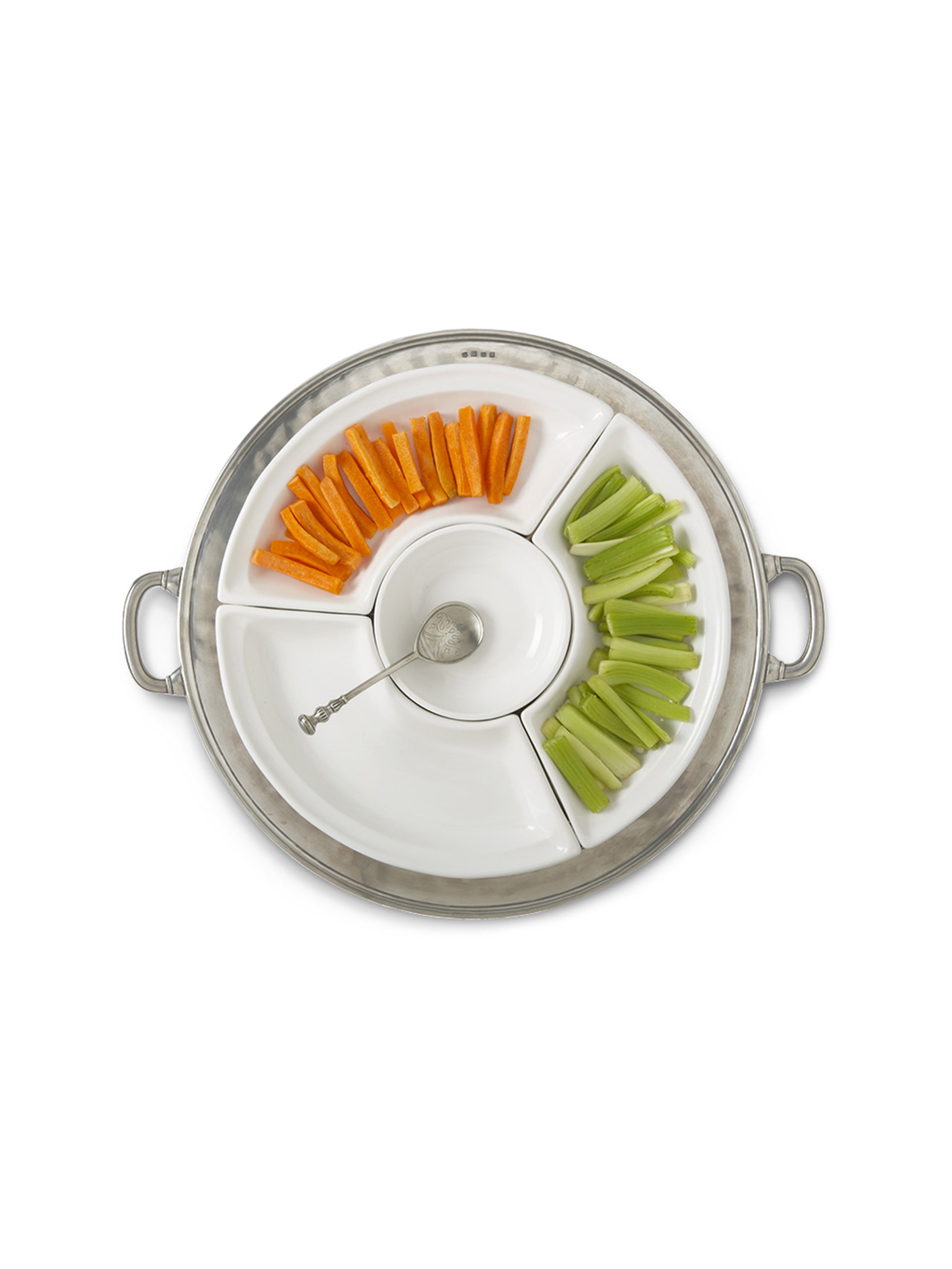 MATCH Pewter Convivio Round Sectional Platter Weston Table