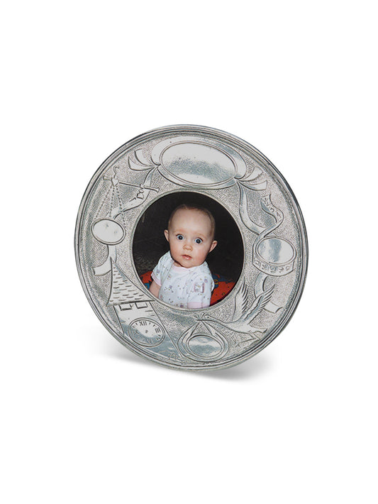 MATCH Pewter Custom Engraved Baby Frame Weston Table