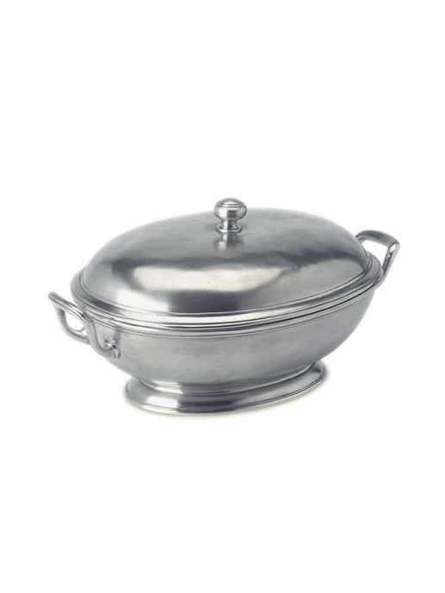 MATCH Pewter Footed Oval Tureen with Handles Weston Table