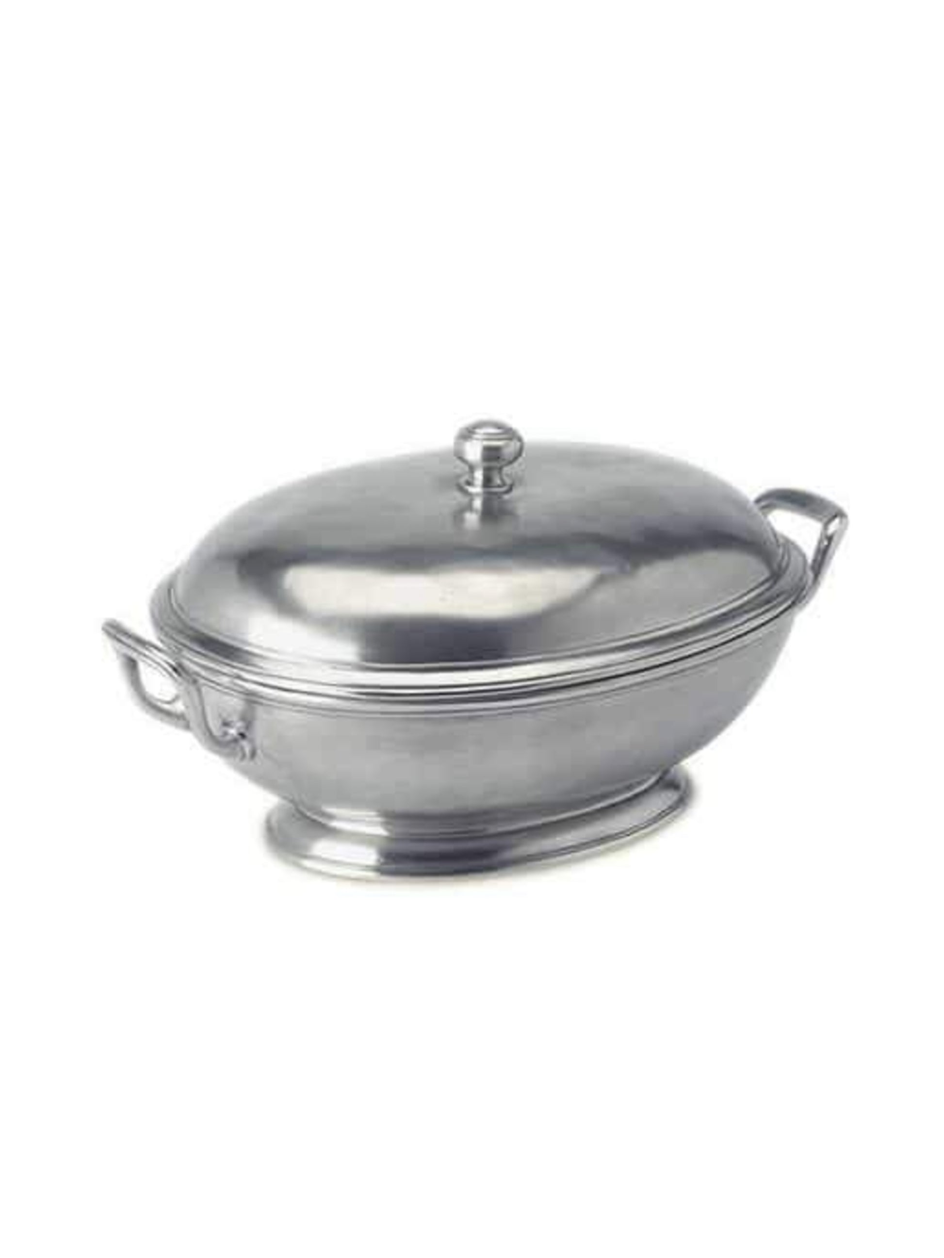 MATCH Pewter Footed Oval Tureen with Handles Weston Table