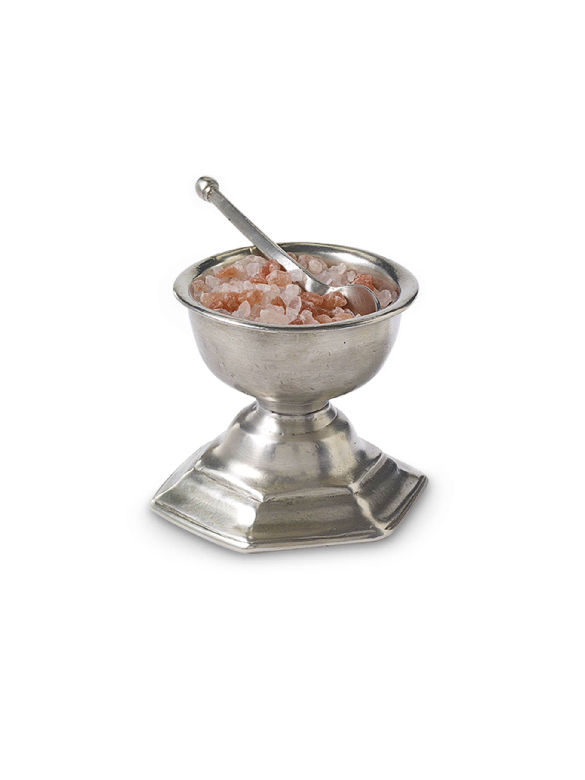 MATCH Pewter Footed Salt Cellar with Spoon Weston Table
