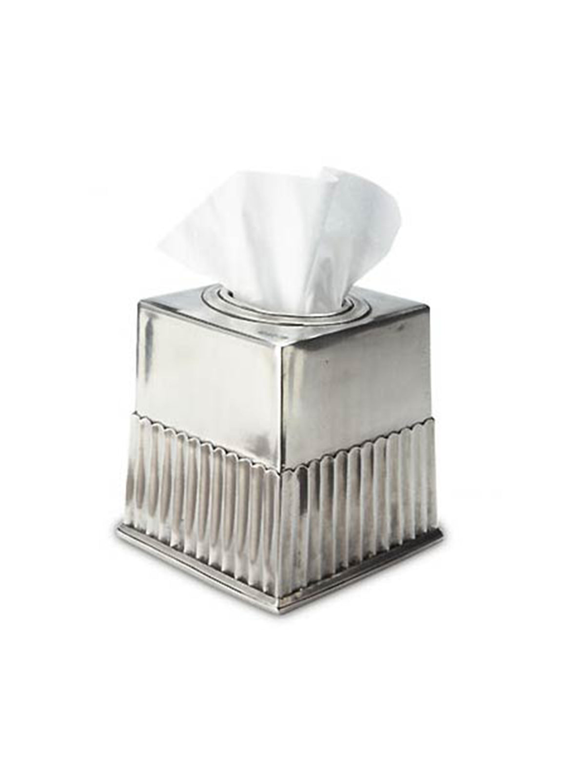 MATCH Pewter Impero Tissue Box Square Weston Table