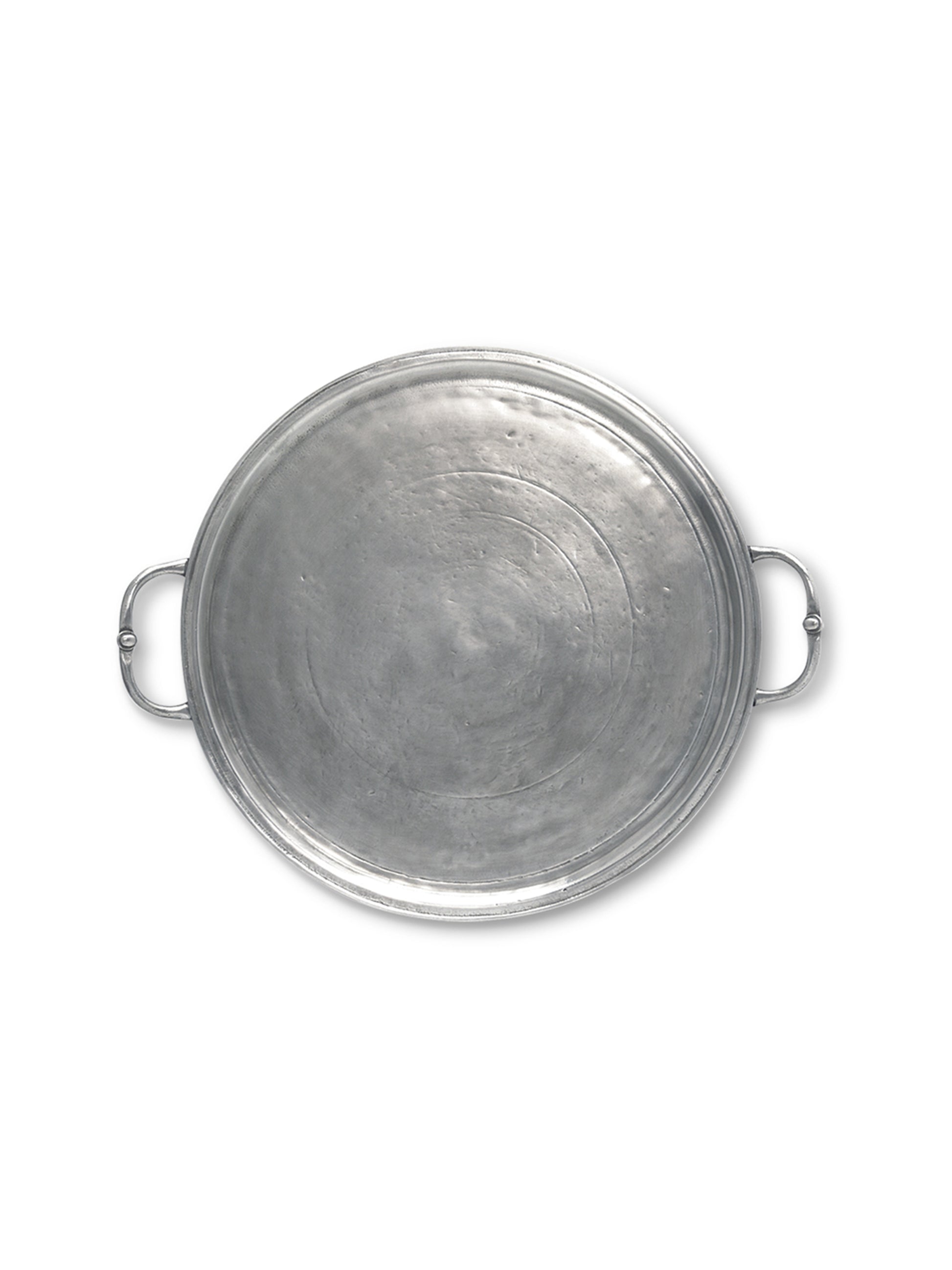 MATCH Pewter Round Tray with Handles Weston Table