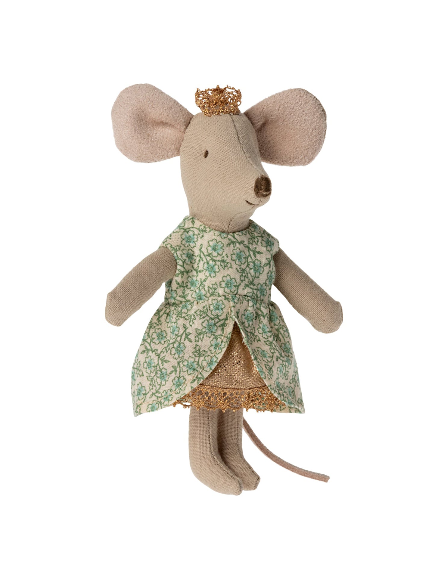 Maileg Little Sister Princess Mouse in Matchbox Weston Table