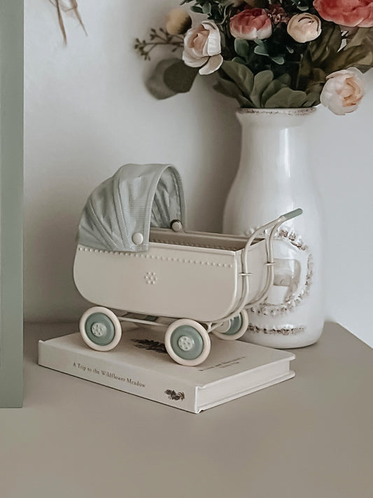 Maileg Micro Pram Blue Weston Table