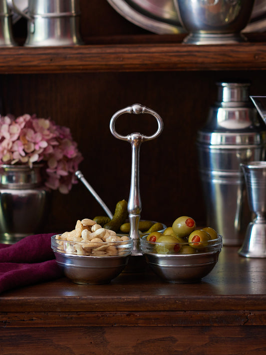 MATCH Pewter Condiment Trio Serving Dish Weston Table