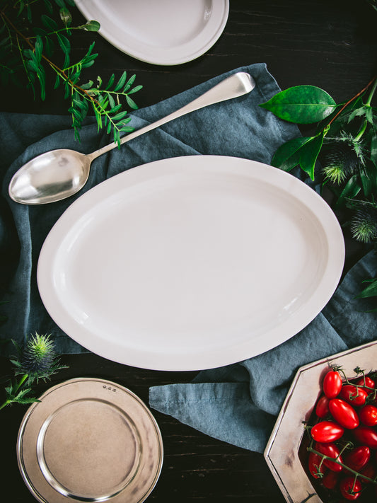 MATCH Pewter Convivio Ceramic Oval Tray Weston Table