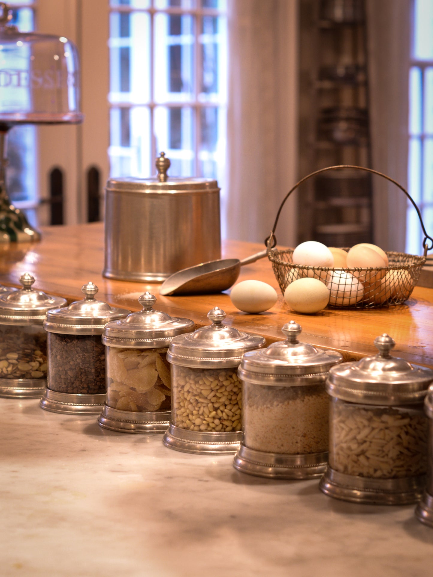 MATCH Pewter Glass Canister Weston Table