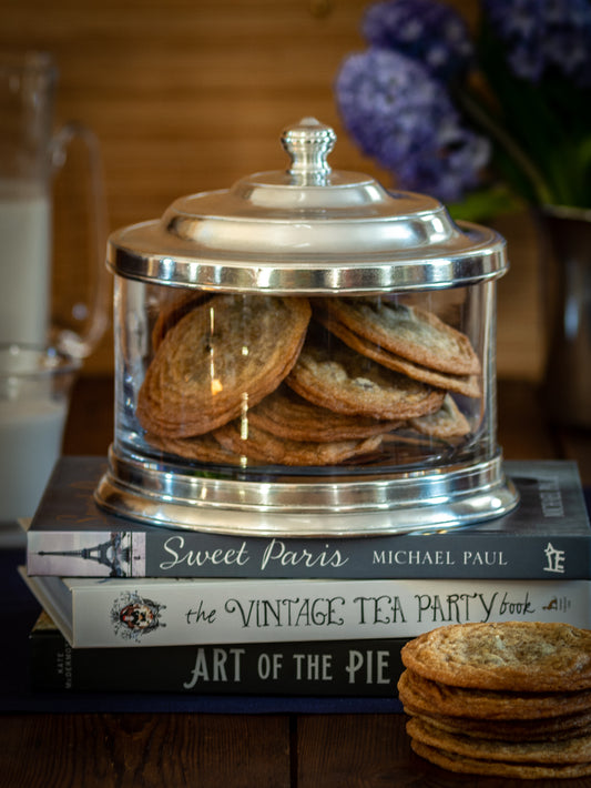 MATCH Pewter Glass Cookie Jar Weston Table