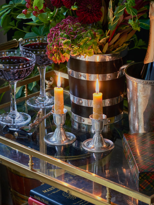 MATCH Pewter Short Candlestick Pair Weston Table