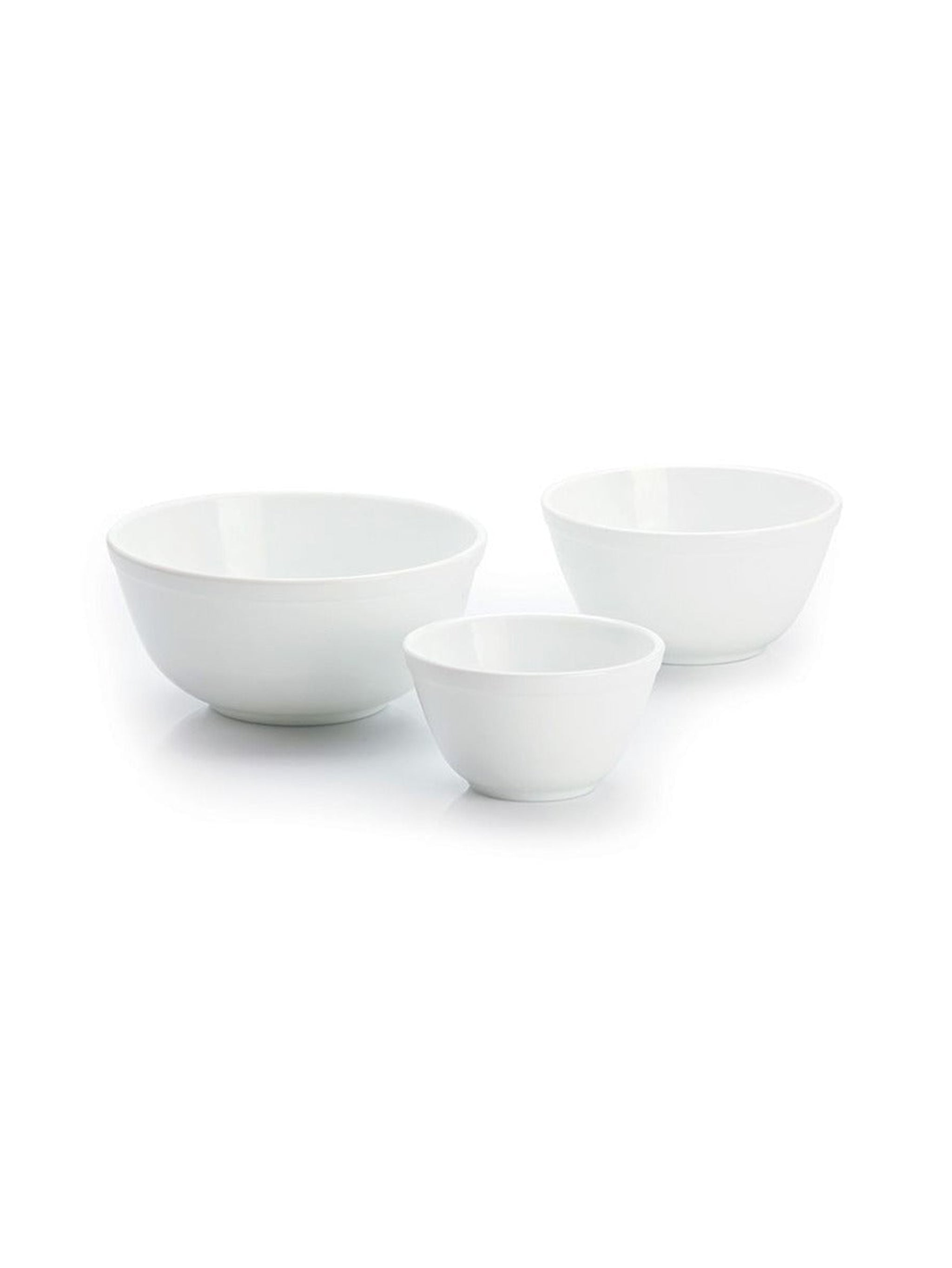 Mosser Glass Milk White Vintage Mixing Bowl Set