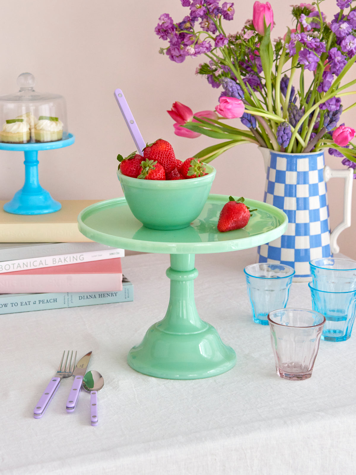 Mosser Glass Jade Cake Stand Weston Table