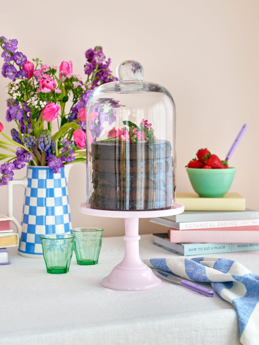 Mosser Glass Pink Cake Stand Weston Table