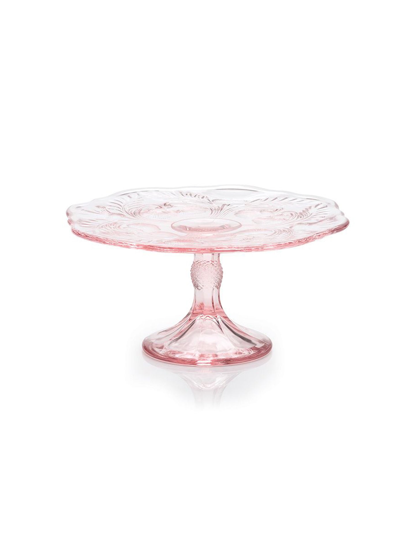 Mosser Glass Rose Thistle Cake Plate Weston Table