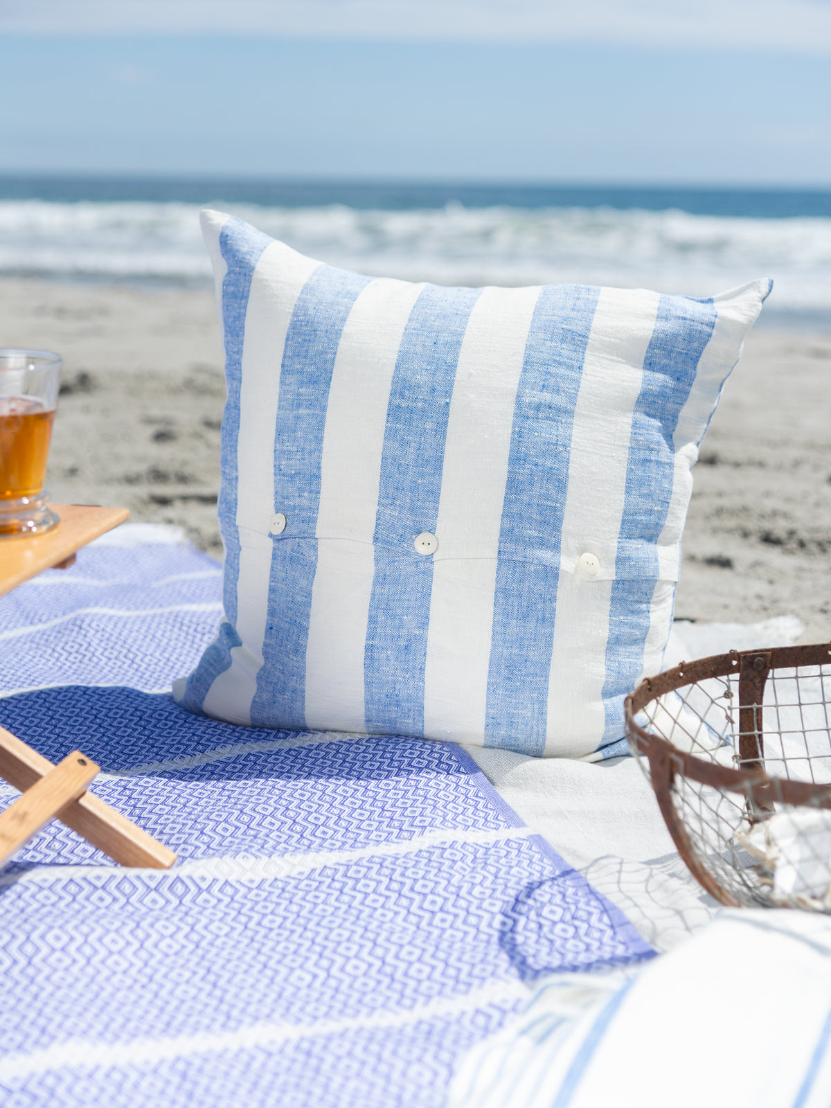 Nantucket Striped Pillow Weston Table