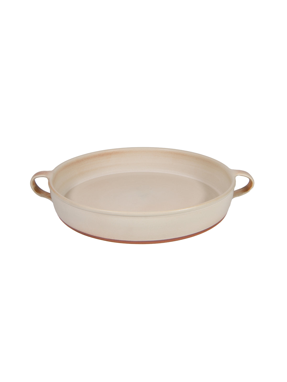 New York Stoneware Ivory Handled Tray Weston Table