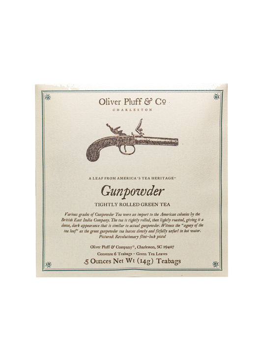 Oliver Pluff & Co. Gunpowder Tea Bag Envelopes Weston Table