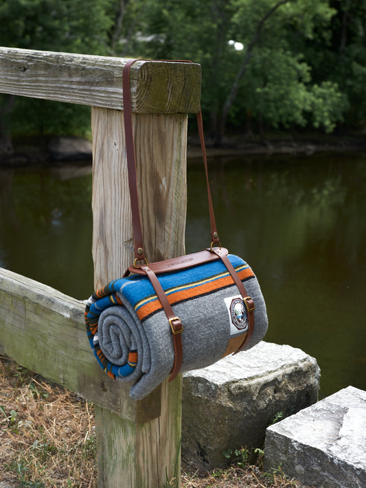 Pendleton Olympic National Park Throw with Leather Carrier Weston Table