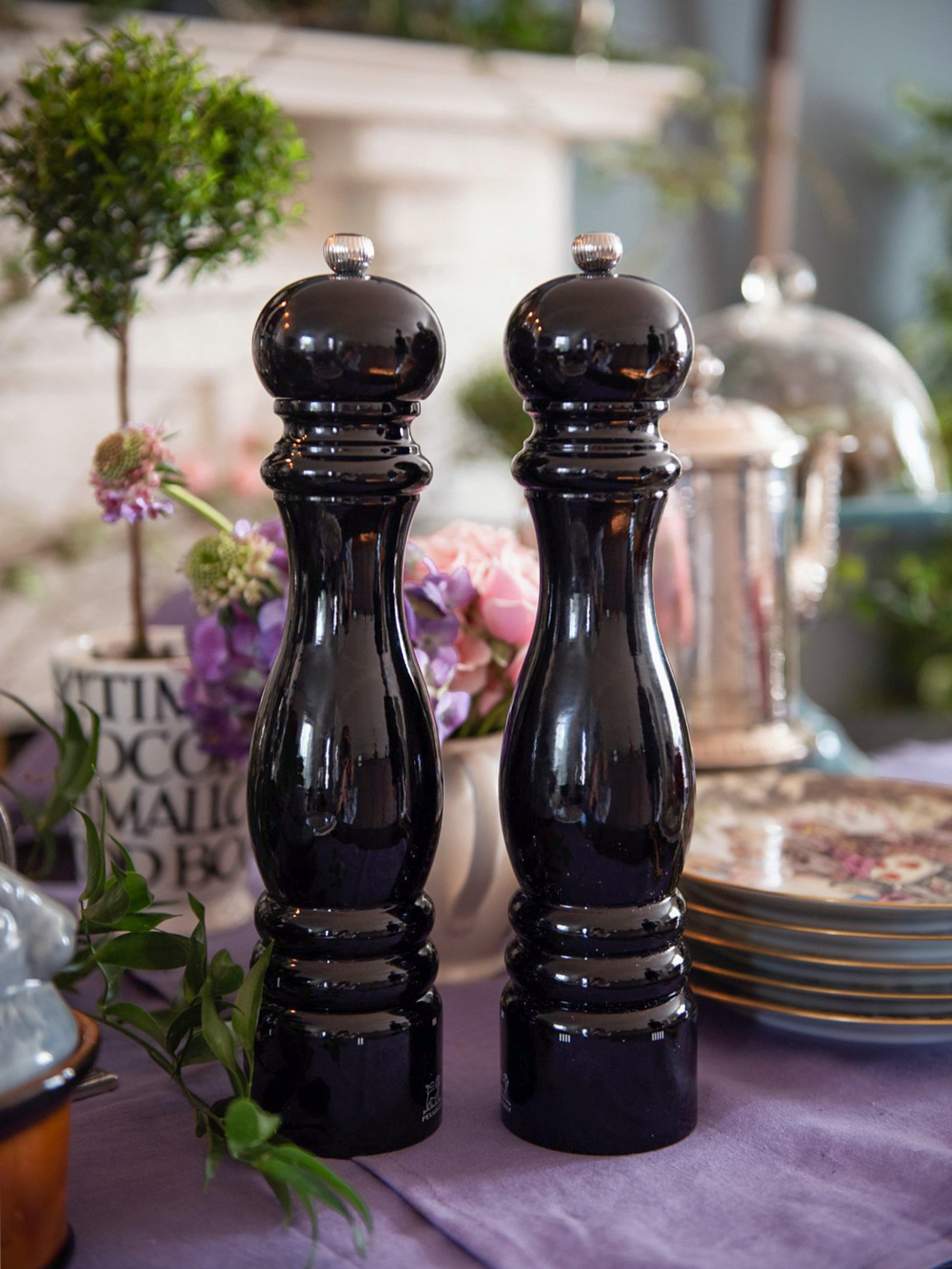 Peugeot Paris U'Select Black Lacquer Salt and Pepper Mills Weston Table